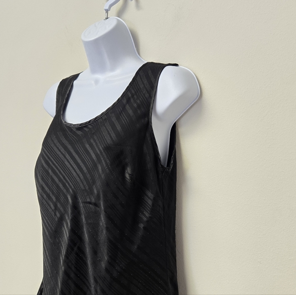 Cabernet Sleeveless Stripe Tank Top Blouse Black S - Picture 4 of 7